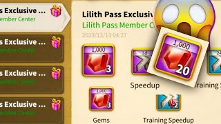 Lilith Pass GEMS Rewards  How to REDEEM 🔥 [upl. by Aihsile335]