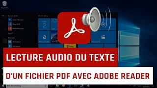 Lecture audio du texte dun fichier PDF avec Adobe Reader [upl. by Thanh]