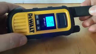 Change Channels Dewalt 2 way radio 2 watt walkie talkie  low and high channels listed below [upl. by Livia]