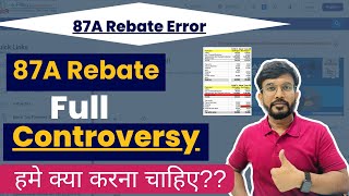 87A rebate error  Income tax return filling 87A rebate error [upl. by Akinod]