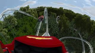 【VR360°】pure white roller coaster  Amazing 360° Video [upl. by Anilra]