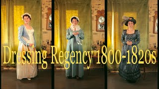 dressing regency 1800s1820s [upl. by Halian]