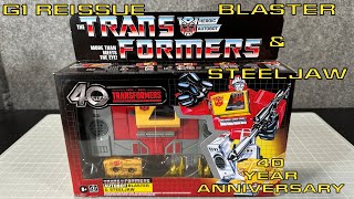 Transformers Blaster and Steeljaw 40th Anniversary G1 Reissue [upl. by Irrehc]