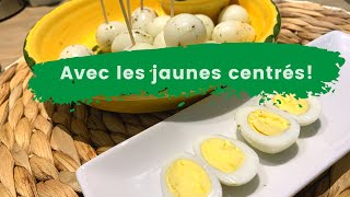 Recette oeufs de caille durs pour apéritif  ✅ Astuce pour avoir les jaunes centrés [upl. by Matthus]