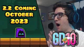 22 RELEASE DATE REACTION  Geometry Dash  GD10 [upl. by Denten]