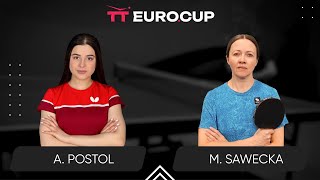 1340 Anastasiia Postol  Malgorzata Sawecka 09102024  TT EuroCup Women Poland Master [upl. by Aphra]