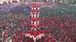 Castellers de Barcelona 4d9f  Concurs de Castells de Tarragona  5102014 [upl. by Leval]