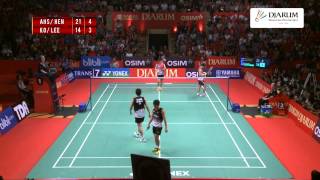 MAhsan Hendra S INDONESIA VS Ko Sung H Lee Yong Dae SOUTH KOREA Djarum Indonesia Open 2013 [upl. by Shiroma]