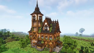 Minecraft  How to build a Large Medieval House  Minecraft Tutorial [upl. by Aruasor468]