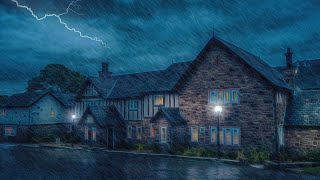 Sleep Instantly with Heavy Rainstorm amp Thunder on Roof in Tradition Village at Night [upl. by Dinesh]