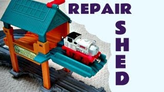 Thomas The Tank Engine Take N Play Sodor Steamworks Repair Shed [upl. by Laresa959]