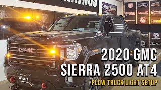 2020 GMC Sierra 2500 AT4 HD Snow Plow Light Setup [upl. by Florentia674]