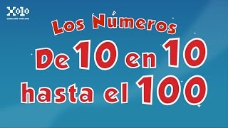 De 10 en 10 hasta el 100 en español para niños  Videos Aprende [upl. by Roche]