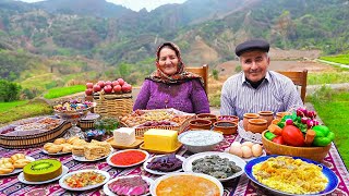 The Most Famous Azerbaijani Dish Recipes amp Cooked Lamb Kebab Dolma Beef Meat Kutab [upl. by Fredenburg]