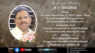 FUNERAL SERVICE  AV GEORGE [upl. by Arleyne]