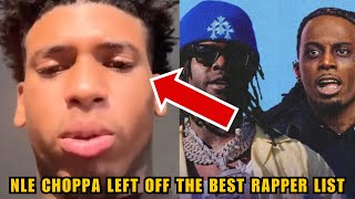 NLE Choppa Reacts To Rapper Tier List He Is Not Happy [upl. by Cirred]