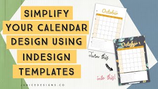 Simplify Your Calendar Design Using InDesign Templates  20222024 Templates NOW Available [upl. by Bronez509]