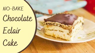 How to Make Chocolate Eclair Cake Easy nobake dessert recipe pudding graham crackers Cool Whip [upl. by Ai]