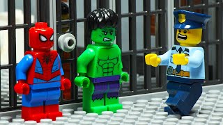 Lego City Spiderman Hulk Prison Break Hostage Rescue [upl. by Art]