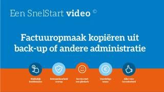 Factuuropmaak overnemen uit een backup of andere administratie [upl. by Annoval]