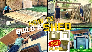 DIY How to Build a SHED from Start to Finish FREE Framing Plans [upl. by Suiradal]