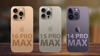 iPhone 16 Pro Max VS iPhone 15 Pro Max VS iPhone 14 Pro Max [upl. by Tenom]