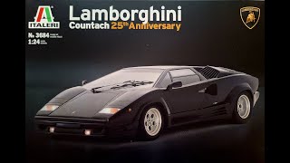 Lamborghini Countach Italeri 124 Full Video [upl. by Gnni]