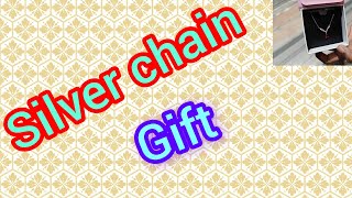 Silver chain gift birthdaygift friendsgift gift chain silver trending viral [upl. by Ostraw]