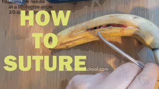 HOW TO SUTURE  BASIC BEGINNERS GUIDE  VERY EASY [upl. by Mattson]