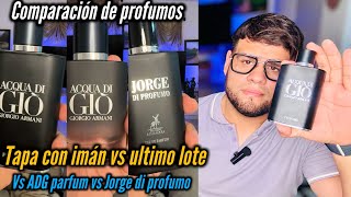 ADG PROFUMOtapa imán vs Ultimo lotesin imán vs ADG parfum vs Jorge di profumo [upl. by Oizirbaf]