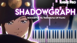 Shadowgraph  Boogiepop wa warawanai OP synthesia piano tutorial [upl. by Meelak]