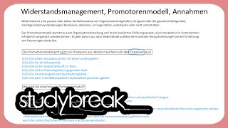 Widerstandsmanagement Promotorenmodell Annahmen  Enterprise Transformation [upl. by Azil]