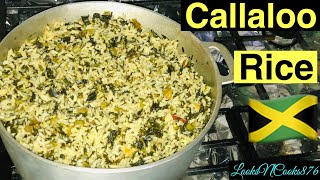 30 HOW TO COOK CALLALOO RICE BEST RECIPEJAMAICAN STYLE  RECIPE callaloorice jamaicanrecipes [upl. by Jemina]