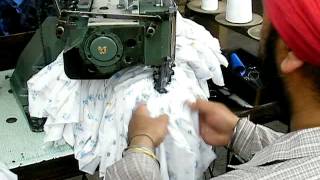 Pegasus FW603 Feed Off the arm Flatlock for Cover Stitch Operation [upl. by Alaekim284]