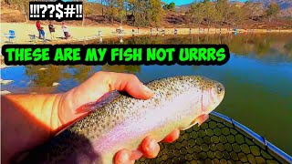 Frustrated Fisherman  Yucaipa Regional Park Trout Opener  California [upl. by Shaffer]