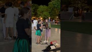 singing with children is a special energy 💛🤪 song by Taylor Swift cover shorts busking cover [upl. by Leahcimrej734]