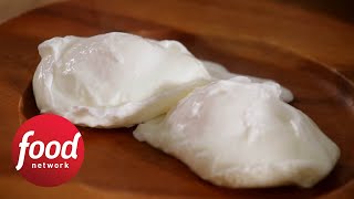 How to Poach Eggs For Beginners  Food Network [upl. by Ylera]