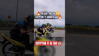 Crypton FI muy aletosa enfrenta A la NS200 🔥😱 CryptonFI NS200 pulsar200ns viral motos shorts [upl. by Dash]