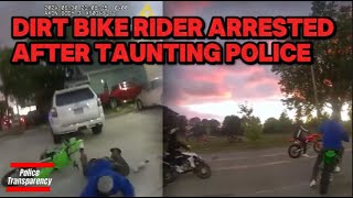 Dirt Bike Rider Arrested After Taunting Police [upl. by Sutniuq]