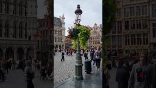 The grand place Brussels Belgium walkingtour belgium travel brusselsbelgium [upl. by Ahsatam]