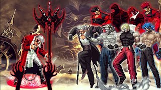 KOF Mugen Orochi Iori Yagami AD Vs Bosses Rugal Red Flame Iori Yagami Team  1 Vs 8 [upl. by Ueihttam]