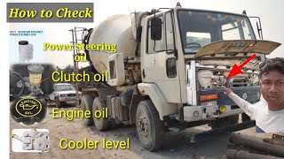 Truck ki Coolant  Engine oil Clutch oil Stering oil kaise Cheak kare [upl. by Qulllon]