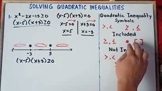 Solving Quadratic Inequalities  Explained Step by Step  Part 1 [upl. by Etnaik]