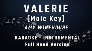 VALERIE  MALE KEY  FULL BAND KARAOKE  INSTRUMENTAL  AMY WINEHOUSE [upl. by Lauro]