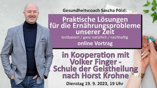 Sascha Pölzl Praktische Lösungen für die Ernährungsprobleme unserer Zeit [upl. by Asyar268]