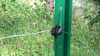 3 Installing Insulators on posts for an Electric Fence [upl. by Gloria]