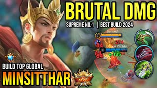 MINSITTHAR BEST BUILD 2024  BUILD TOP GLOBAL MINSITTHAR GAMEPLAY  MOBILE LEGENDS✓ [upl. by Sumahs]