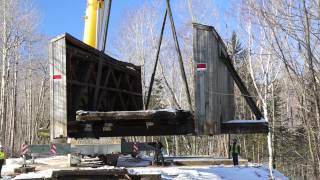 Moving the 1918 Snyder Brook Bridge [upl. by Samau]