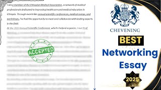 Chevening Scholarship Networking Essay Sample chevening networking essaywriting [upl. by Eelarat]