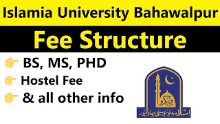 The Islamia University of Bahawalpur Fee Structure 2024 BS MS and PhD Programs Detailed Fees [upl. by Etnahsa13]